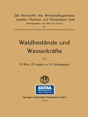 cover image of Waldbestände und Wasserkräfte